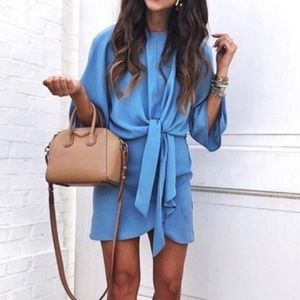 Topshop Tie Front Mini Dress